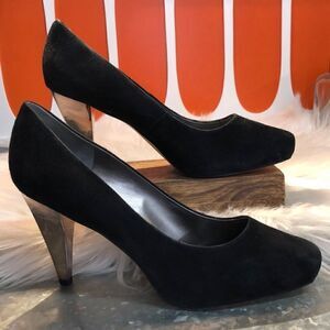 Banana Republic black suede heels
